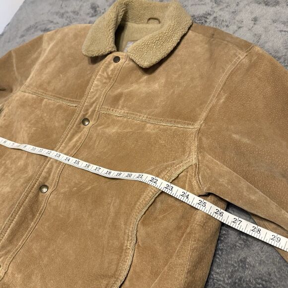 Wilsons Leather Men’s M. Julian Suede Leather Jacket Tan Khaki Size XL - Picture 8 of 9